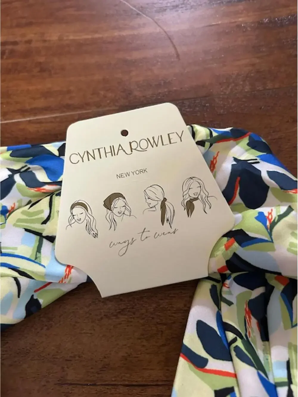 Cynthia Rowley Floral Patterned Headband Scarf